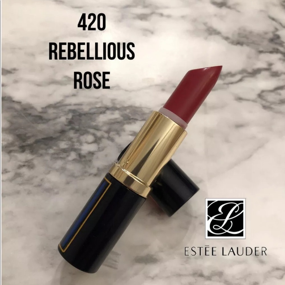 3 Estée Lauder lipstick 420 rebellious rose